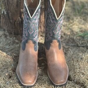 Ariat Brown and Black Heeled Boots